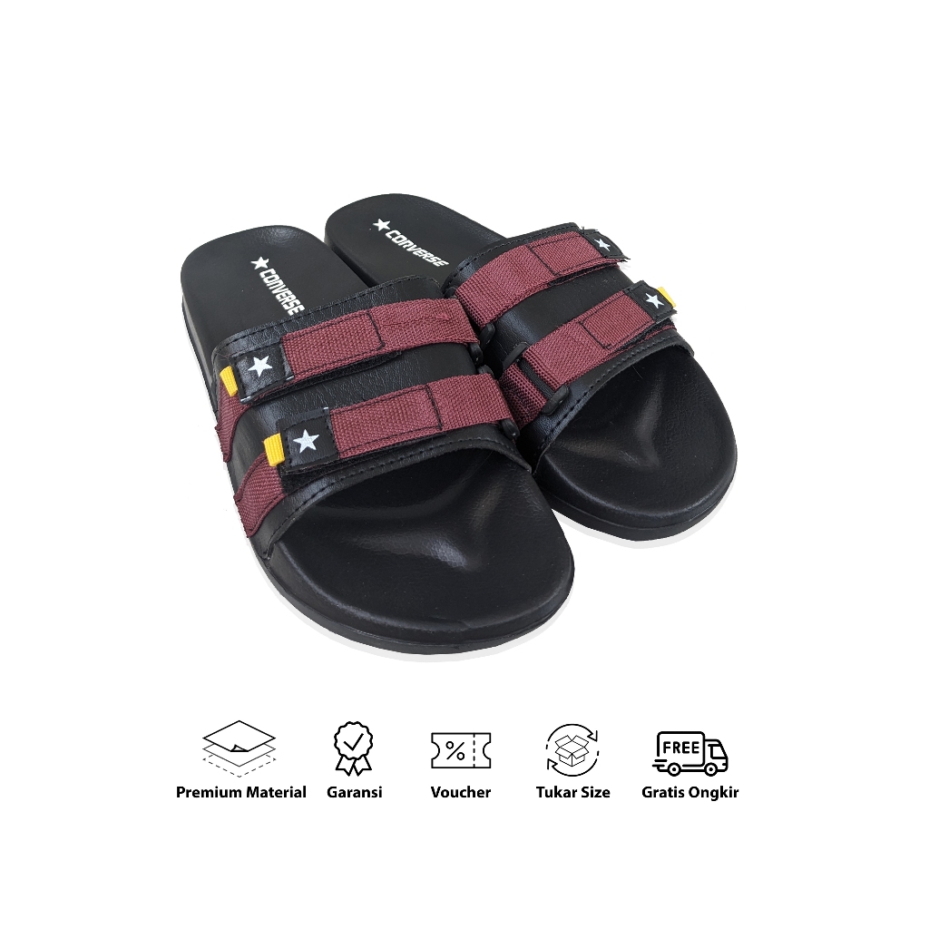 Sandal Slop Pria Slip on Anti Slip Terbaru / Sandal Karet Cowok Terlaris / Sandal Cowok Termurah