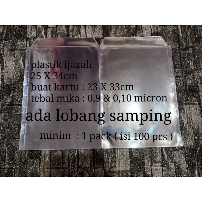 

plastik ijazah berlobang ,plastik folio 4 , sampul plastik dokumen,ukuran 25 X 34cm