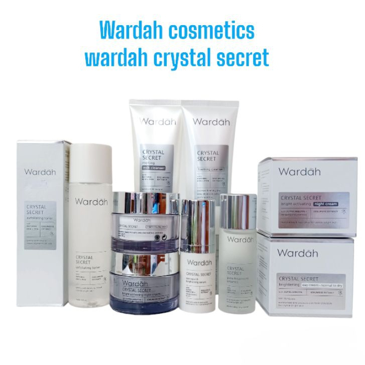 WARDAH CRYSTAL SECRET PAKET SERIES LENGKAP/ PAKET Wardah Crystal Secret Komplit/ FLEK HITAM