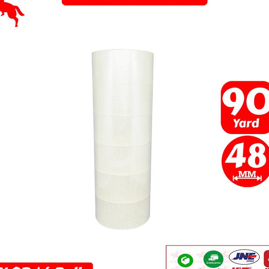

KP8 Lakban OPP Tape Lakban Bening KSATRIA Tape 9 Yard 1 Slop