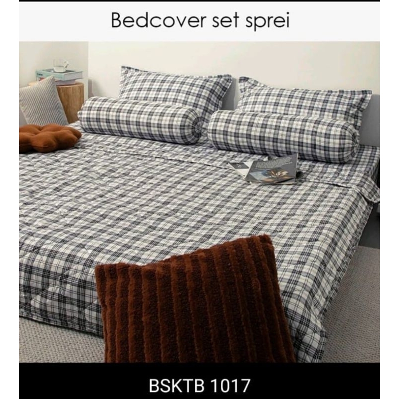 Bedcover set murah Ukuran 120 x 200 dapat Sarban dan sargul  sprei selimut karakter polos /  bedcove