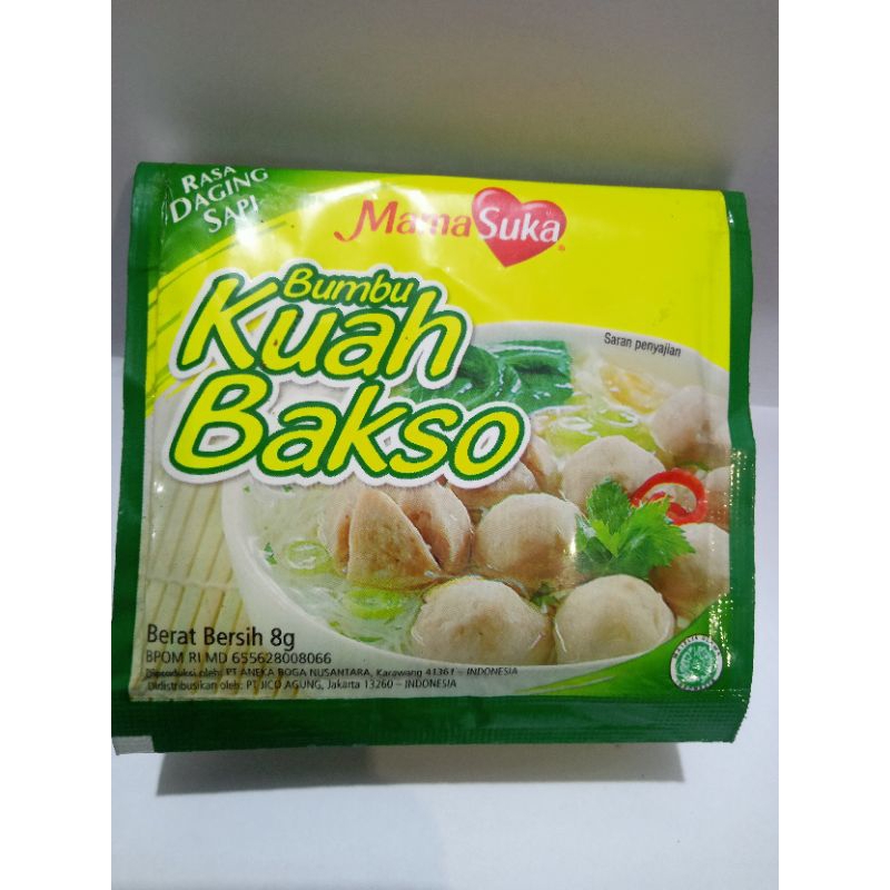 

BUMBU KUAH BAKSO MAMA SUKA 8 GRAM 1 RENCENG ISI 10 SACHET