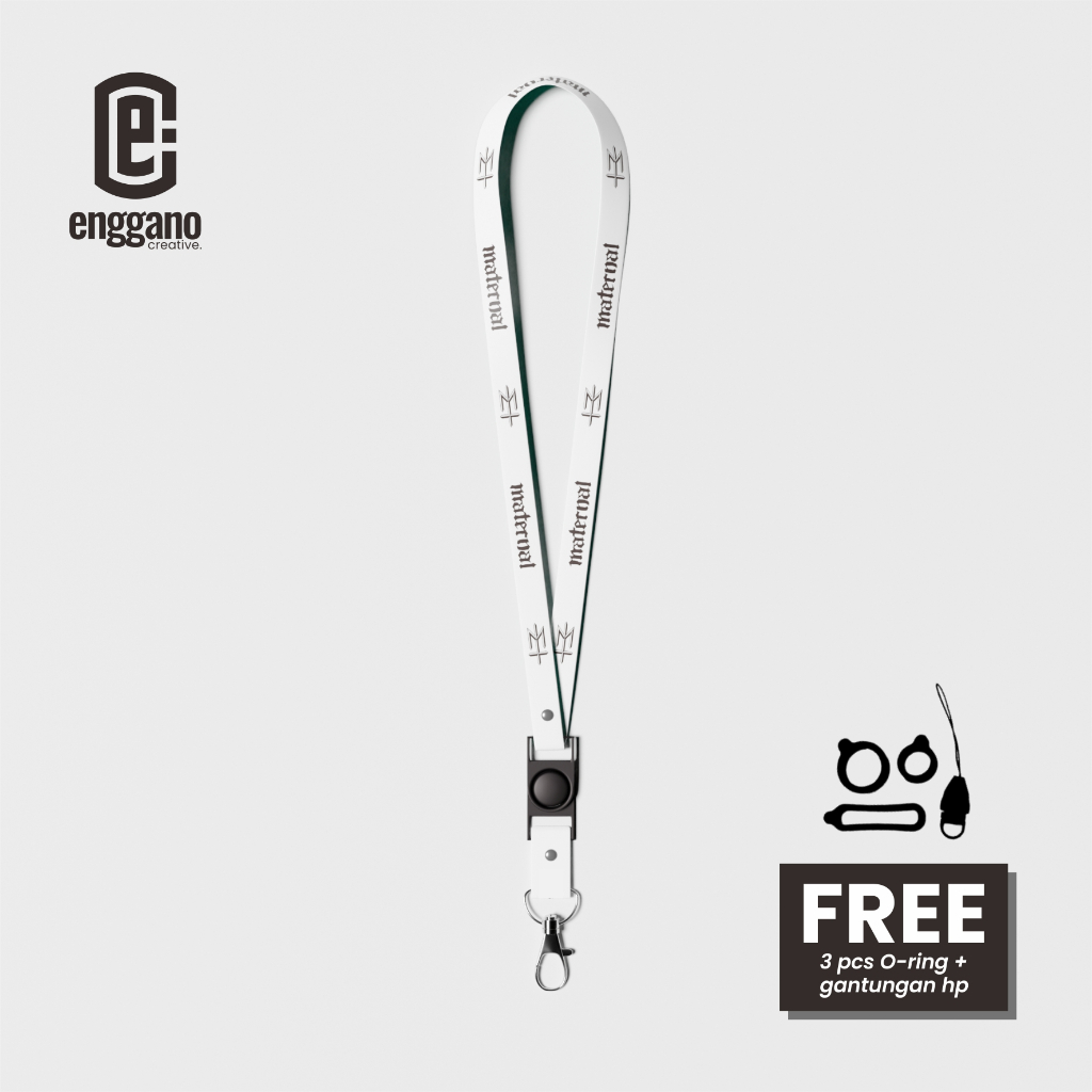 

Lanyard Podzz ID Card Gantungan HP Premium - Maternal White Series by Enggano