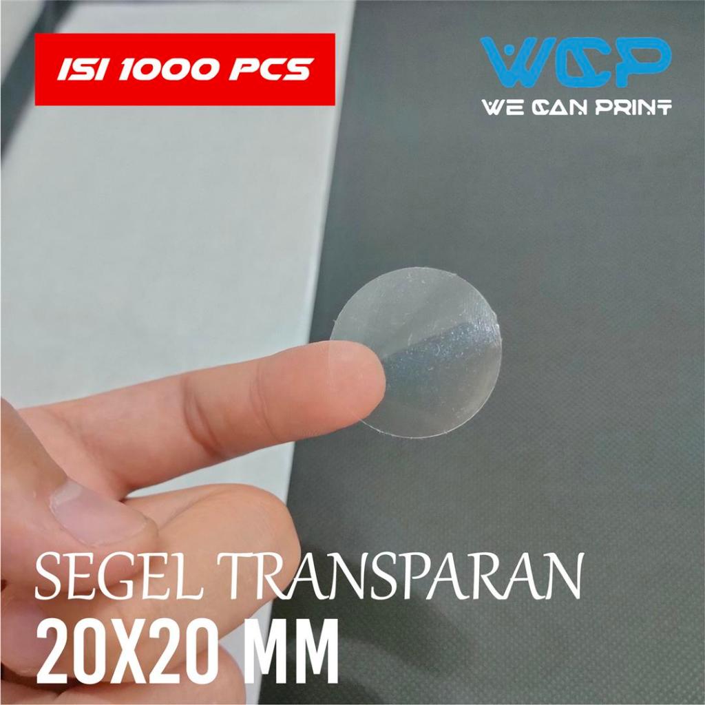 

Mi Sticker Bulat Segel 20mm Stiker Transparan Diameter 2 cm isi 1000 pcs