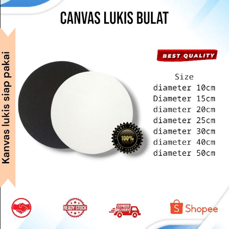 

kanvas lukis canvas lukis bulat round siap pakai+sudah termasuk prame kayu