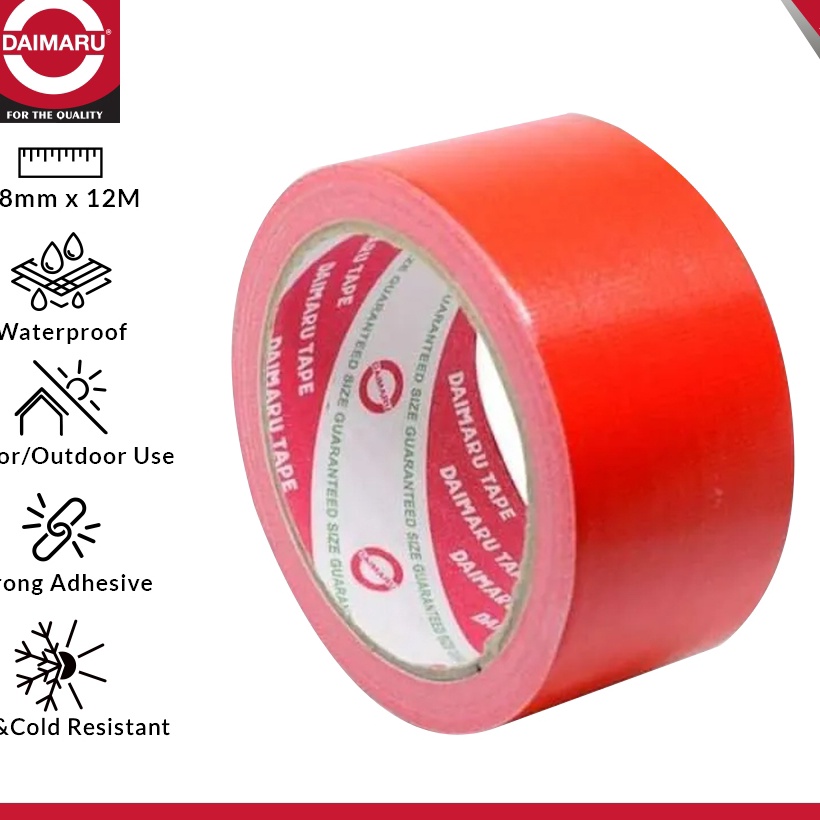 

Wow Daimaru Cloth Tape Lakban Kain Warna Merah 48 mm x 12 meter