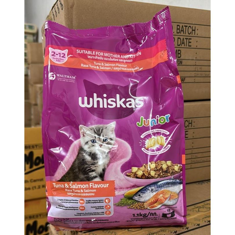 WHISKAS JUNIOR TUNA & SALMON 1,1 KG