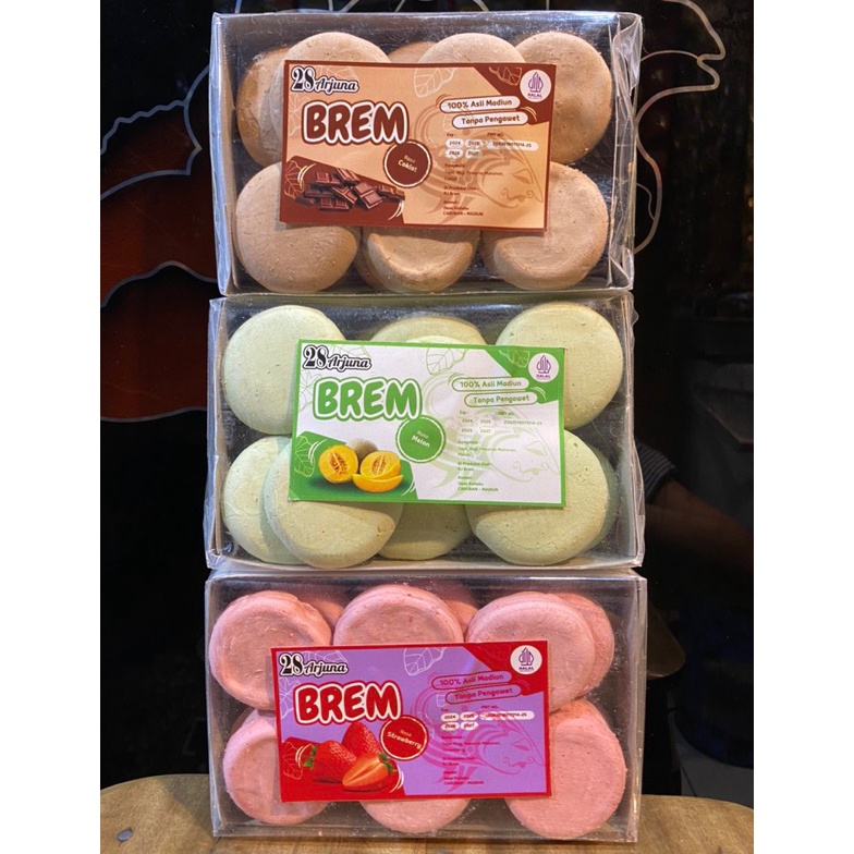 

READY STOCK BREM ANEKA RASA COKELAT MELON STRAWBERRY BREM ANEKA RASA 28 ARJUNA OLEH OLEH KHAS MADIUN