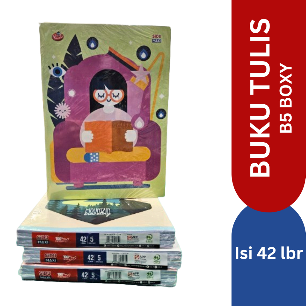 

(PAK) SIDU MAXI 42 LEMBAR B5 BOXY BUKU TULIS GARIS ISI 5 BUKU SINAR DUNIA