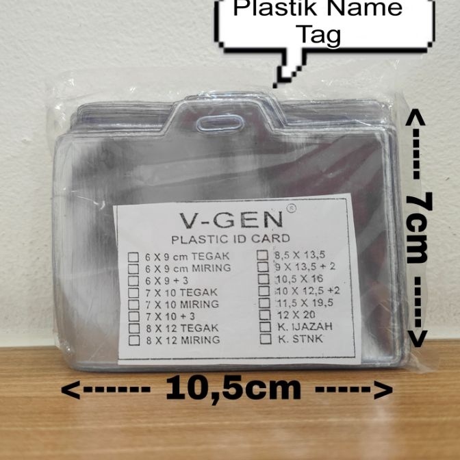 

KI3 PLASTIK MIKA NAME TAG ID CARD 1PCS