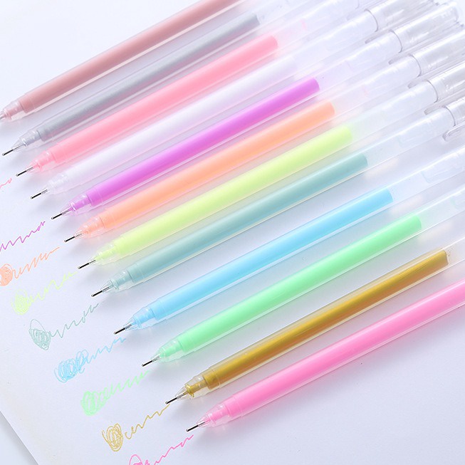 

Hemat 12pcs Pena Pen Pulpen Gel Warna Warni GMST82