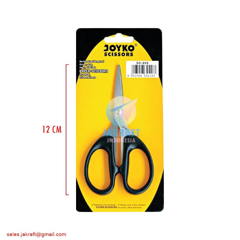 

PRODUK AWAL TAHUN 1 Pcs Gunting Kertas Kecil Tajam 12 Cm JOYKO SC828 Small Scissors Serbaguna Stainless Steel