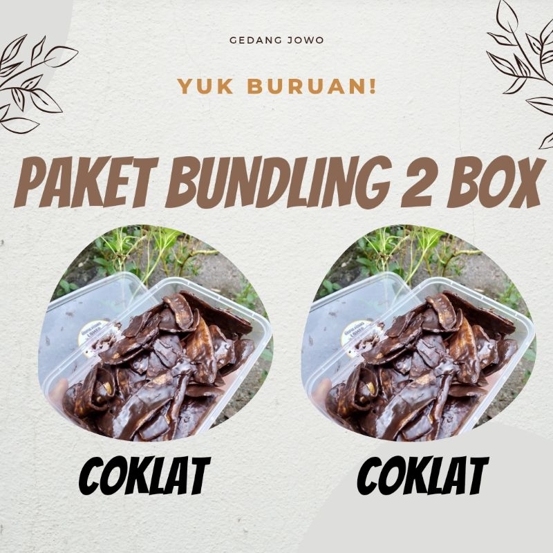 

PAKET BUNDLING 2 BOX KERIPIK PISANG LUMER RASA COKLAT KEMASAN 500 ML
