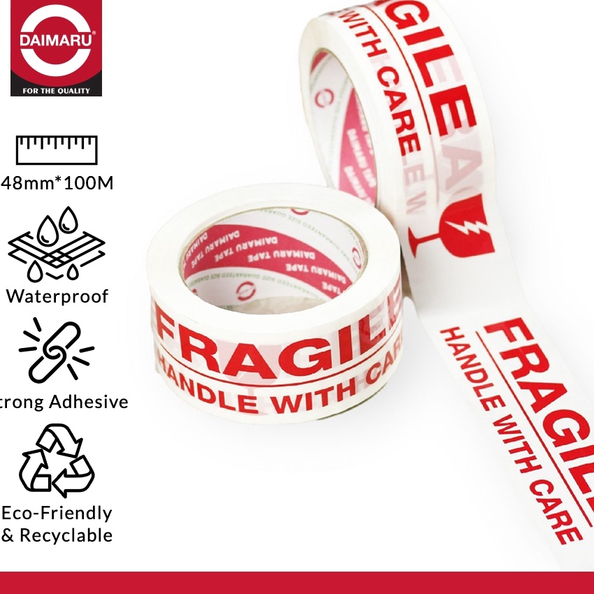 

Terkini Daimaru OPP Printed Tape Lakban Fragile 48 mm x 1 meter