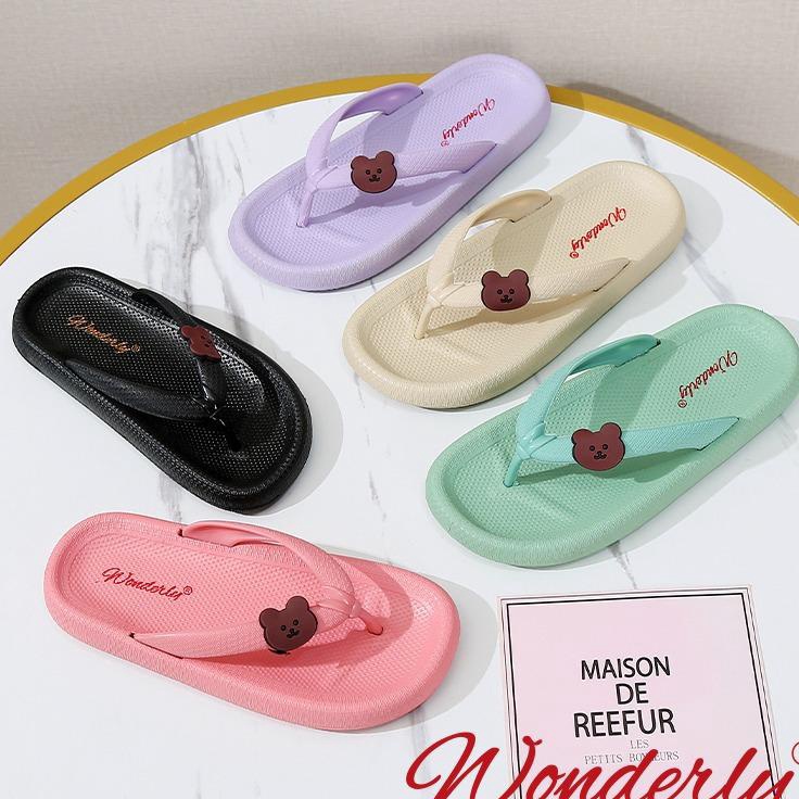 Serba Untung  SENDAL JEPIT ANAK ANTISLIP BEAR WONDERLY M2288TG