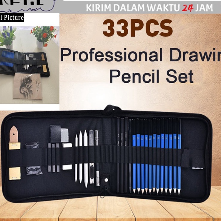 

FG2 33 Pcs pensil sketsa menggambar set pencil skecth gambar lengkap