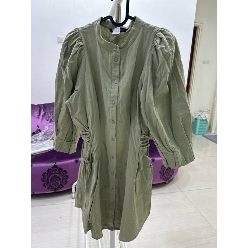 NBU Zara sage green dress