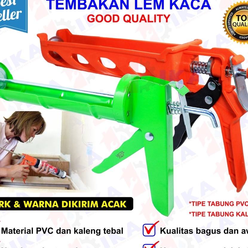 

KI3 TEMBAKAN LEM PVC SUPER PREMIUM TEBAL UTK LEM SEALANT BOTOL SILICONE KACA PLASTIK PVC DLL GUN