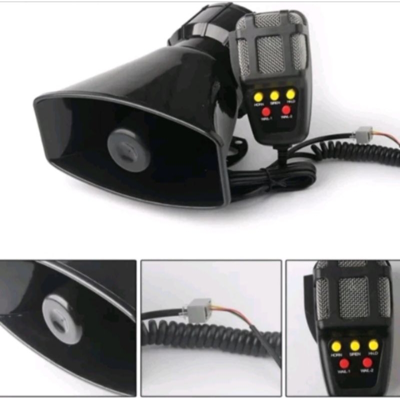 KLAKSON SIRINE TOA 7 SUARA PLUS MIC MOBIL DAN motor patwal polisi patroli ambulance damkar