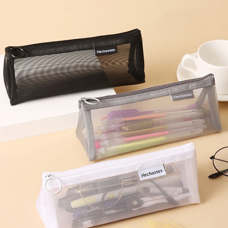 

KI3 Kotak pensil segitiga transparant Tempat pensil kapasitas besar Triangle pencil case