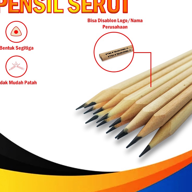 

Pensil Hotel murah kayu segitiga Serut