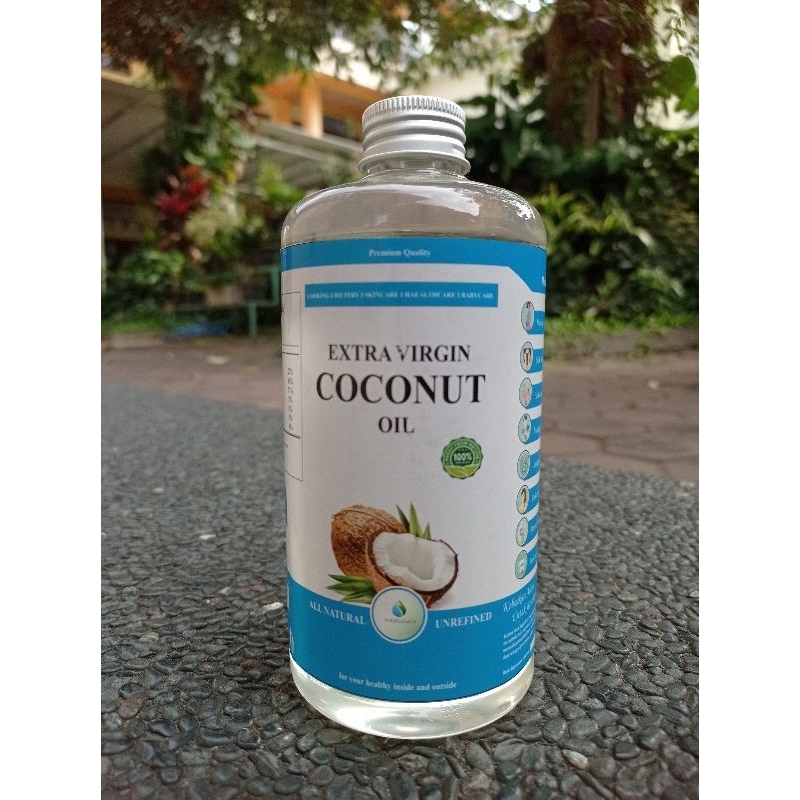 

EXTRA VIRGIN COCONUT OIL 100% ASLI MURNI ORGANIK PREMIUM QUALITY VCO YPURGANICA / MINYAK KELAPA 500ML