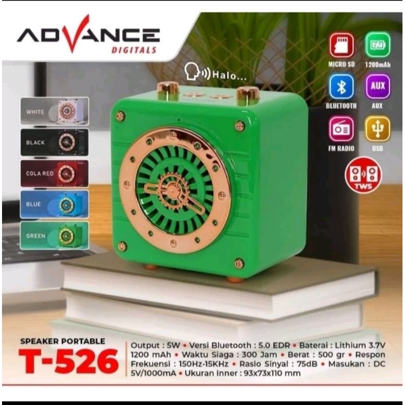 Speaker Bluetooth Portable ADVANCE T526 Bass