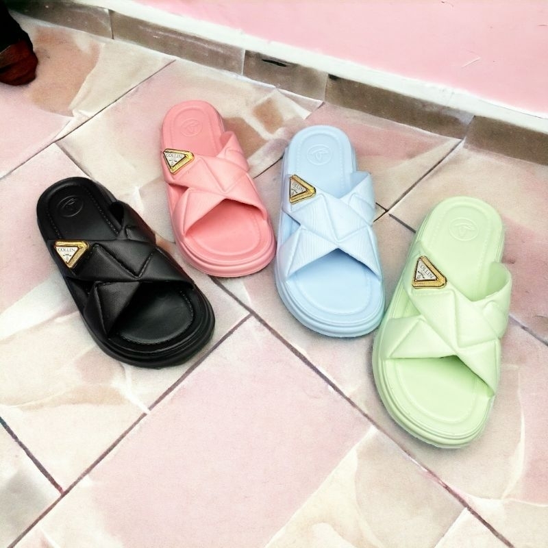0023, sandal collin,  cewek, sandal collin cewek tali silang, sandal kokop. collin cewek tali silang