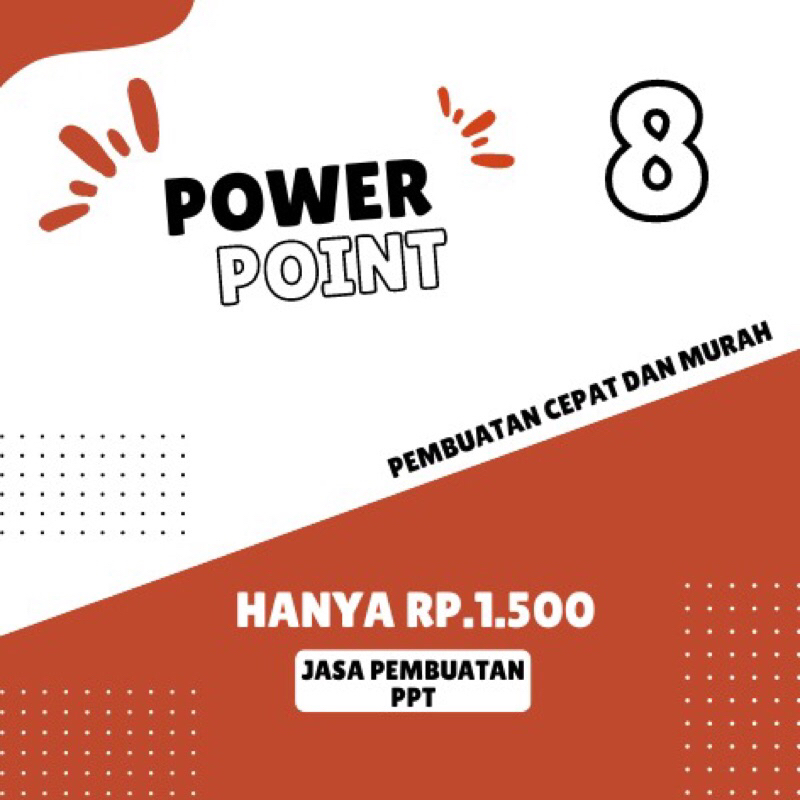 Jasa pembuatan PPT cepat dan murah(8Hal)