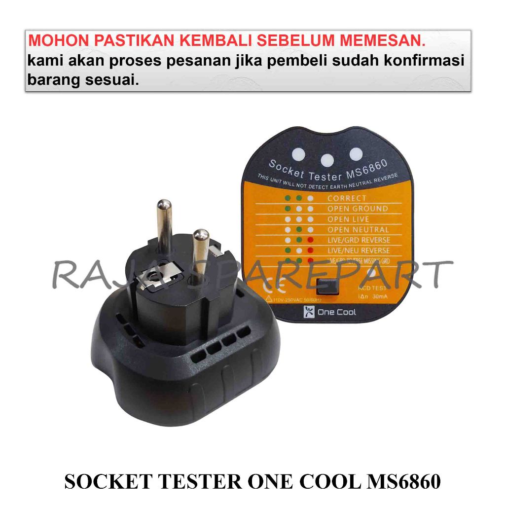 STM6 ALAT TESTER LISTRIK / SOKET TESTER UJI LISTRIK / SOCKET TESTER ONE COOL MS6860