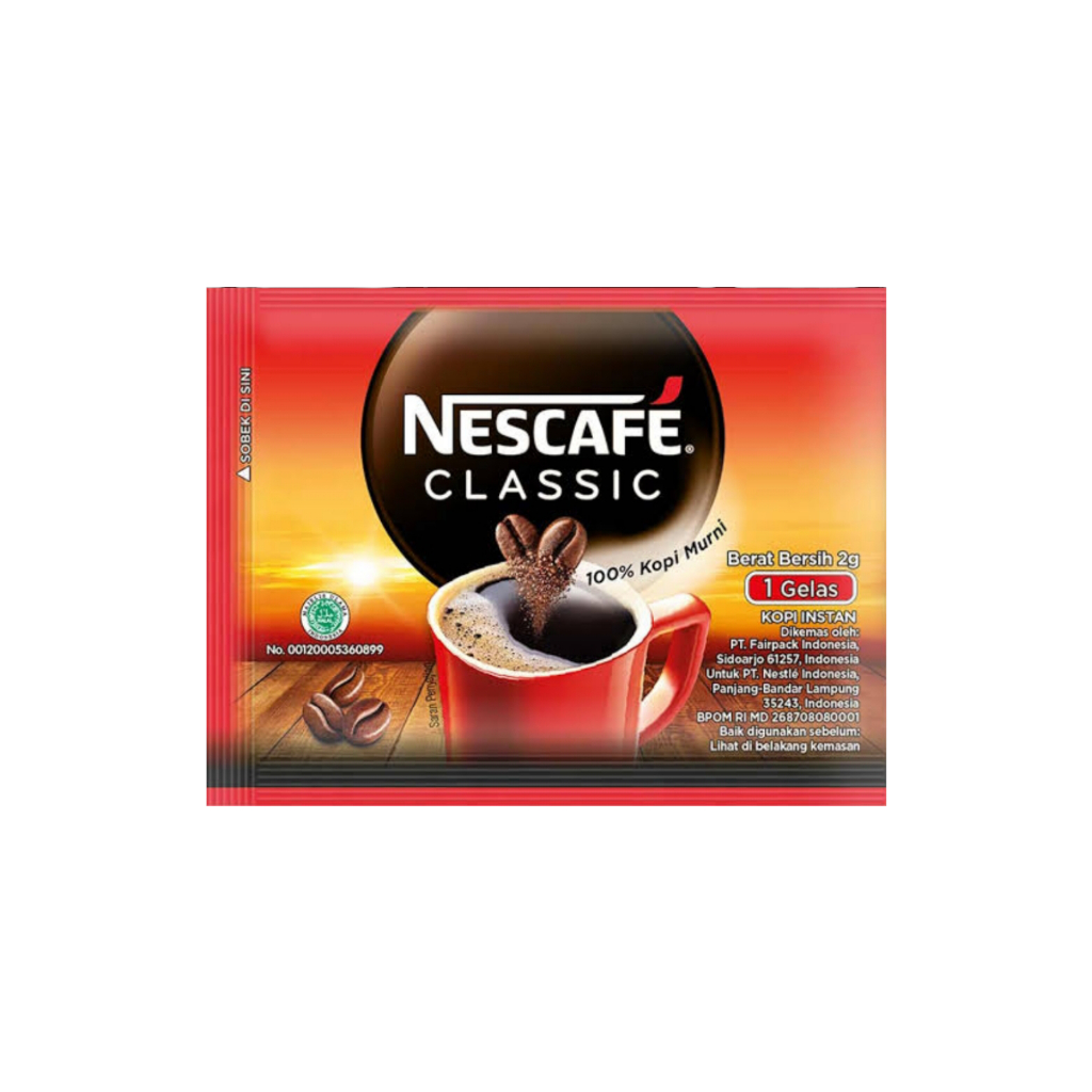 

Nescafe Classic 2gr Renceng isi 10 Pcs