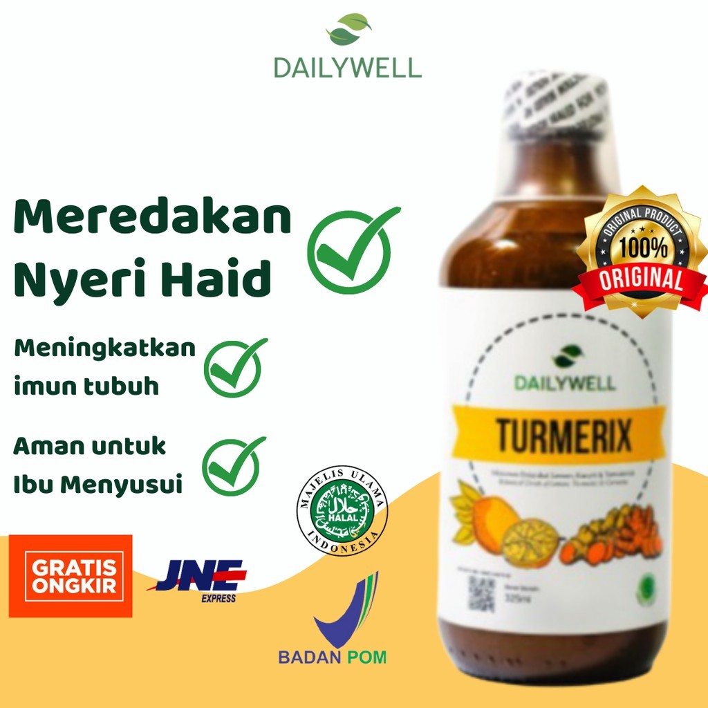 

DAILYWELL TURMERIX 325ML MINUMAN HERBAL KESEHATAN [SARI LEMON, KUNYIT, TEMULAWAK]