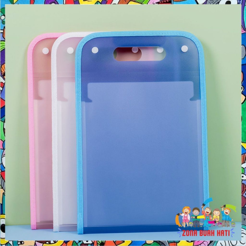 

ZBH Tas file Handle Warna Transparan Anti Air Multi Layer Folder Tas File 13 Sekat Map Tas Dokumen A4 Folder Map Kerja Document