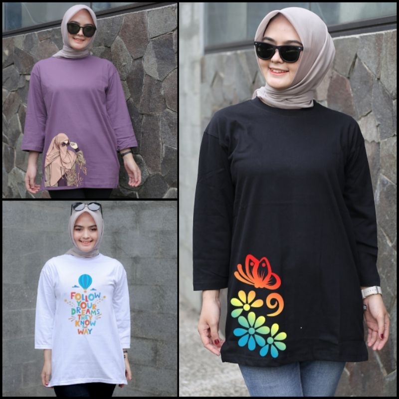 Terlaris Kaos Oversize Wanita Gambar Lucu Kaos Jundo Kaos Wanita Jumbo Kaos Viral Atasan Muslimah