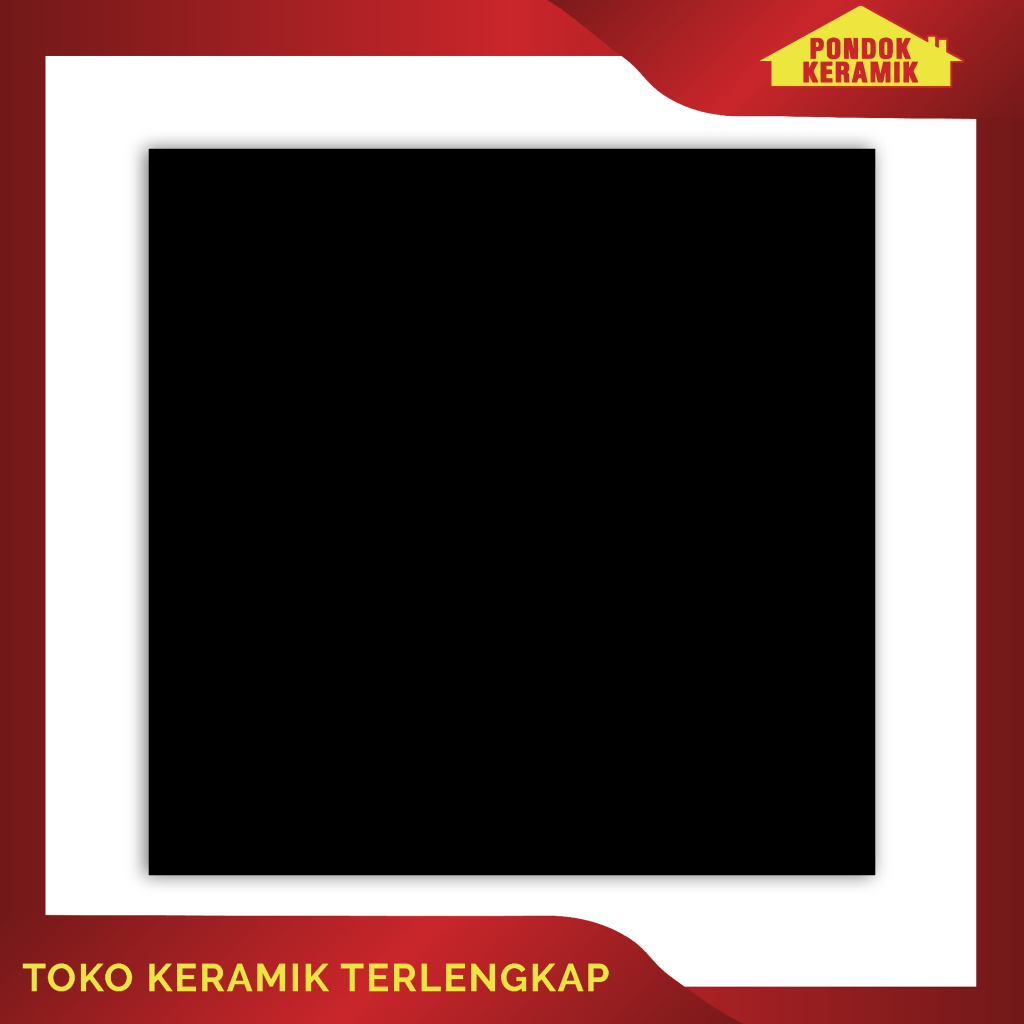 Granit Serenity Nero 80x80 Cm Glossy Granite Tile Hitam Polos