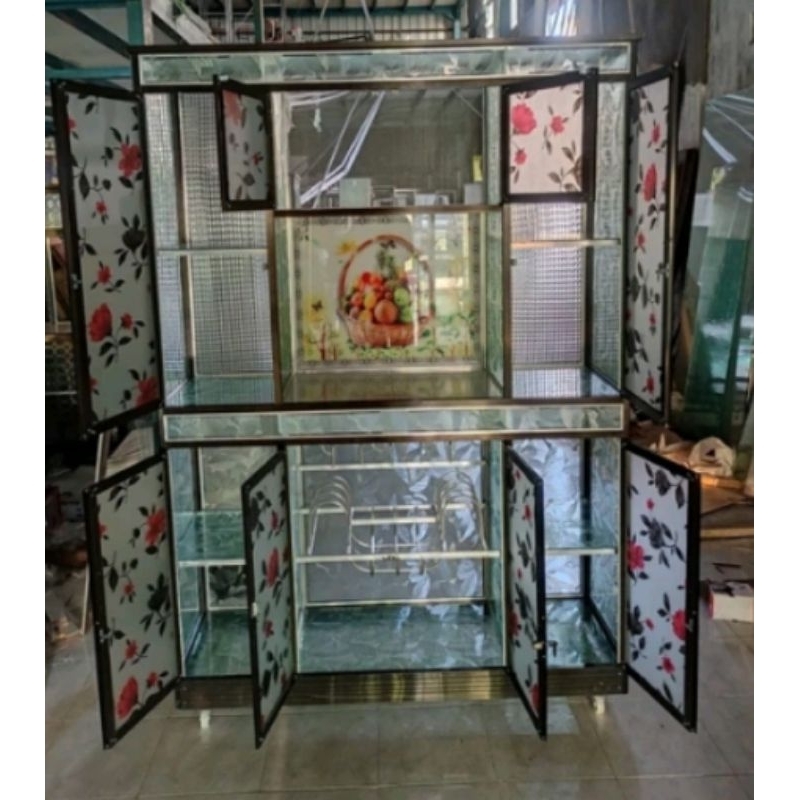 lemari dapur rak piring meja magicom