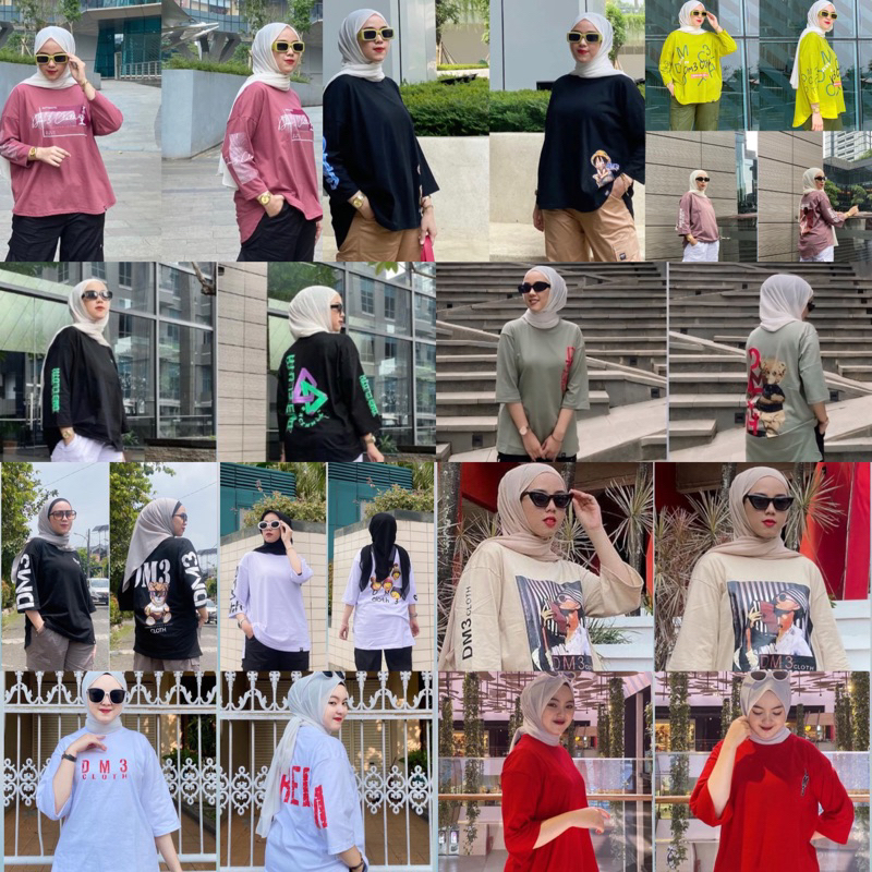 HC - ATASAN DM3 TERBARU. PAKAIAN WANITA. DM3. KAOS DM3. KAOS OVERSIZE. KAOS MURAH. DM3 CLOTH. KAOS J