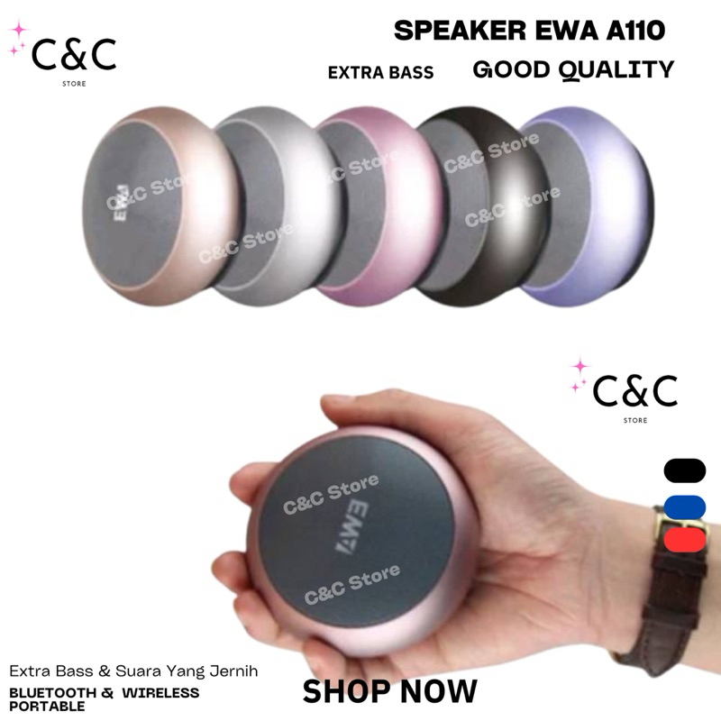 BLUETOOTH PORTABLE SPEAKER MINI EWA A110 EXTRABASS TERMURAH ORIGINAL EWA 100%