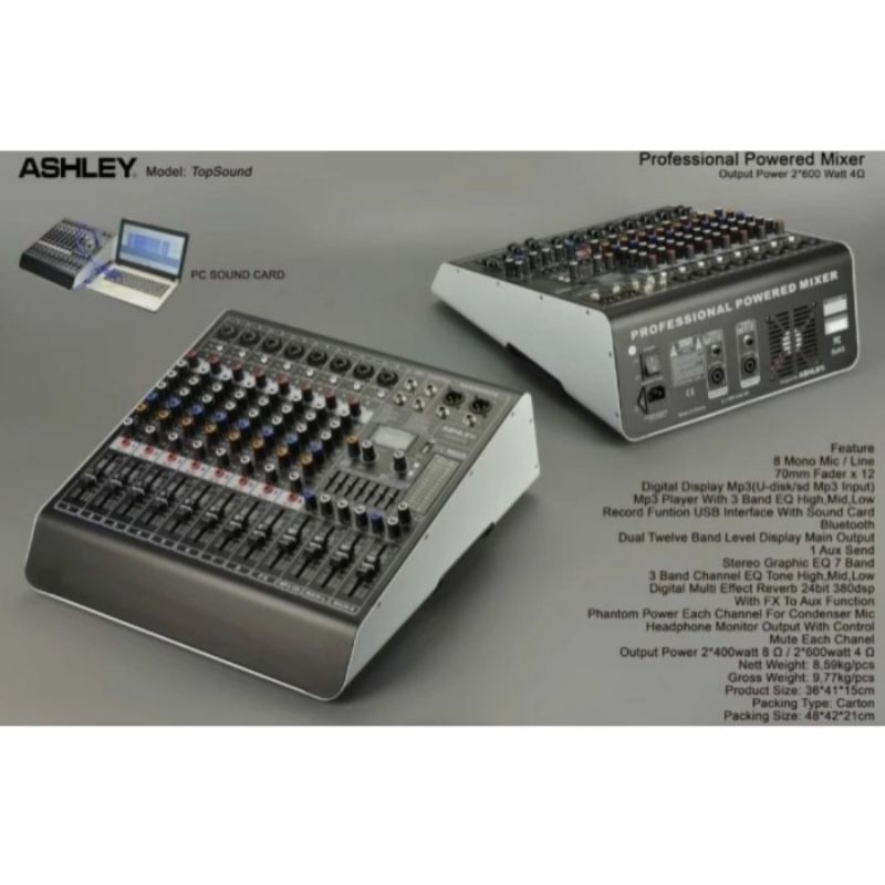 Ashley power mixer top sound