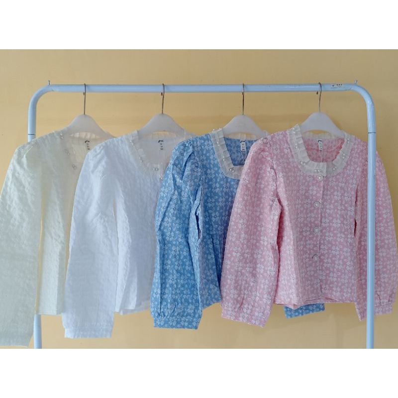 Jaguar embos floral/embos/atasan embos/atasan wanita/baju wanita/kemeja wanita