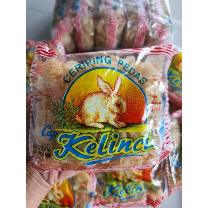 

kerupuk ceriping pedas cap kelinci mentah 250 gram