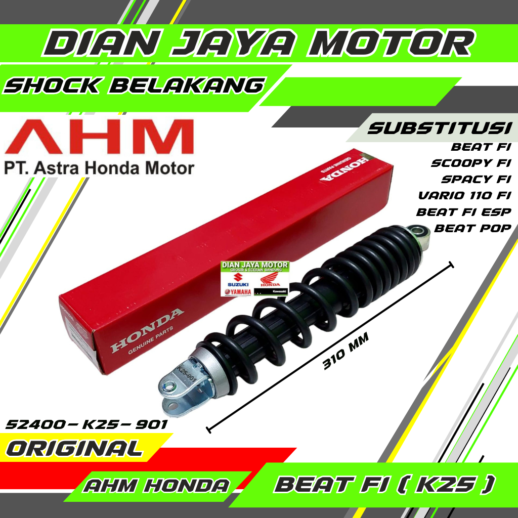 Sok AHM K25 Shock Breker Belakang K25 Original Honda Genuine Part Beat F1 Beat ESP Sok Belakang Scoo