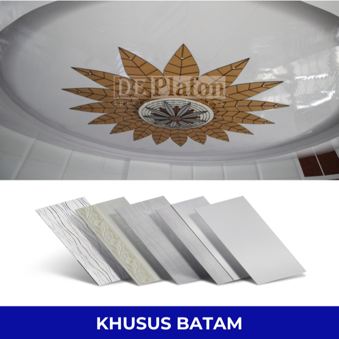 DS Series Plafon PVC 4 Meter Tanpa Lem Motif Putih | DE Plafon Batam