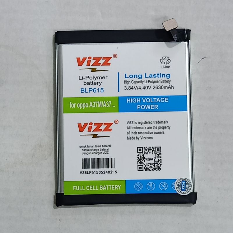 baterai double power baterai vizz blp615 for oppo a37
