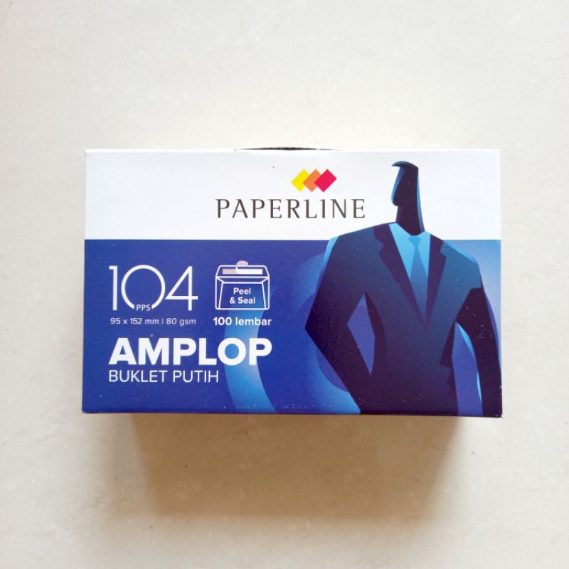 

[ PACK ISI 100 MURAH ] Amplop Putih Polos Paperline 104 PPS 80 gram ( Ukuran 9.5 x 15.2 cm )