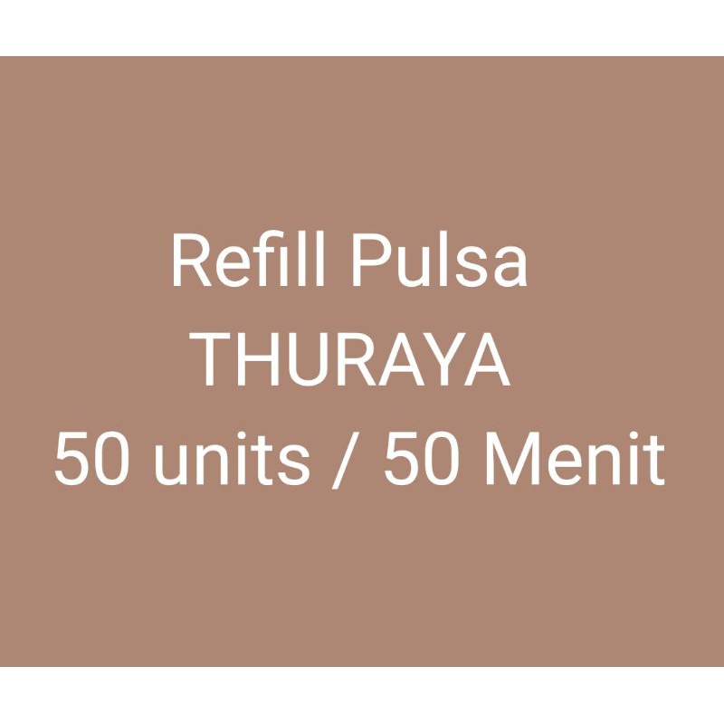 Refill Pulsa Telepon Satelit Thuraya