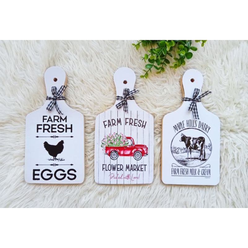 Hiasan dinding farmhouse hiasan dinding kayu