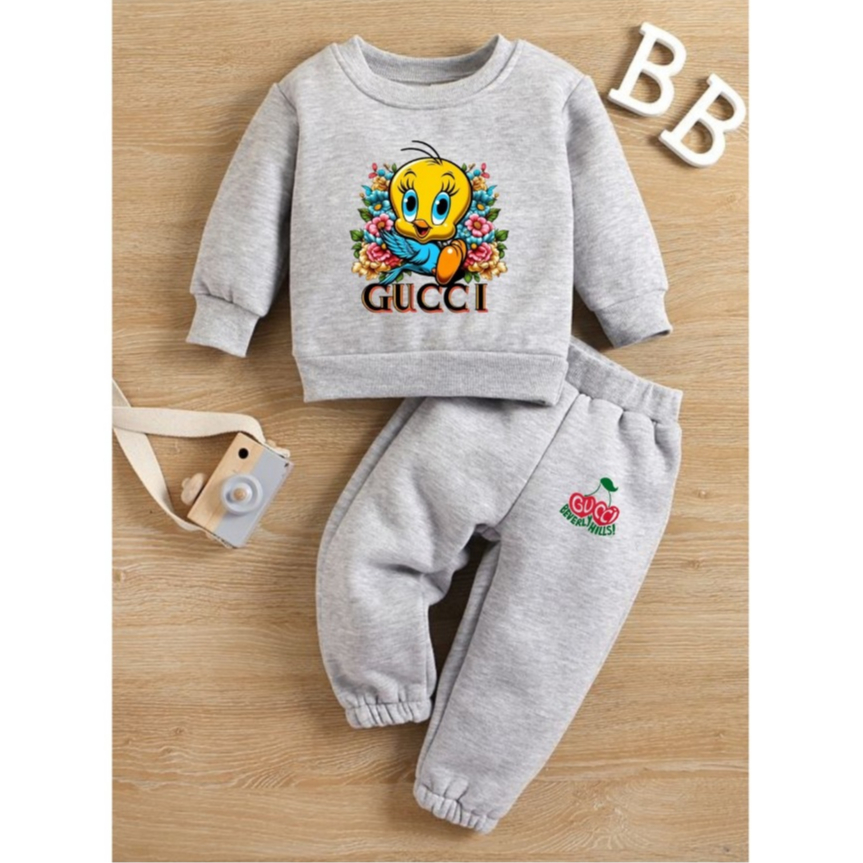 Setelan anak perempuan motif Duck Gucci baju anak cewek 1-6 Tahun ( unisex )