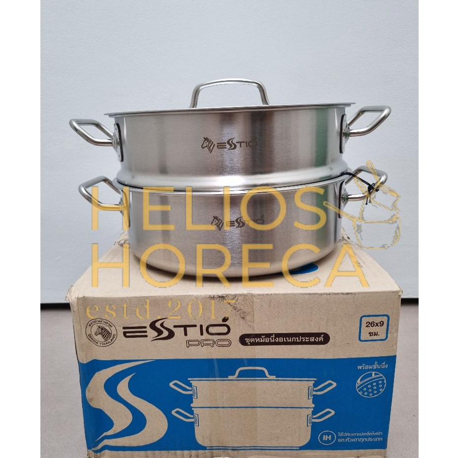 Zebra Estio Pro Functional Pot With Steamer 26cm Panci Steamer Susun 2 Panci Kukus