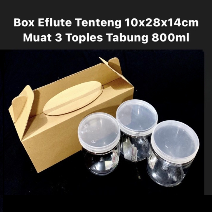 

( 5 pcs ) Dus Tenteng Hampers Snack Ulang Tahun 10x28x14 cm Box Jinjing Muat 3 Toples Tabung 800ml